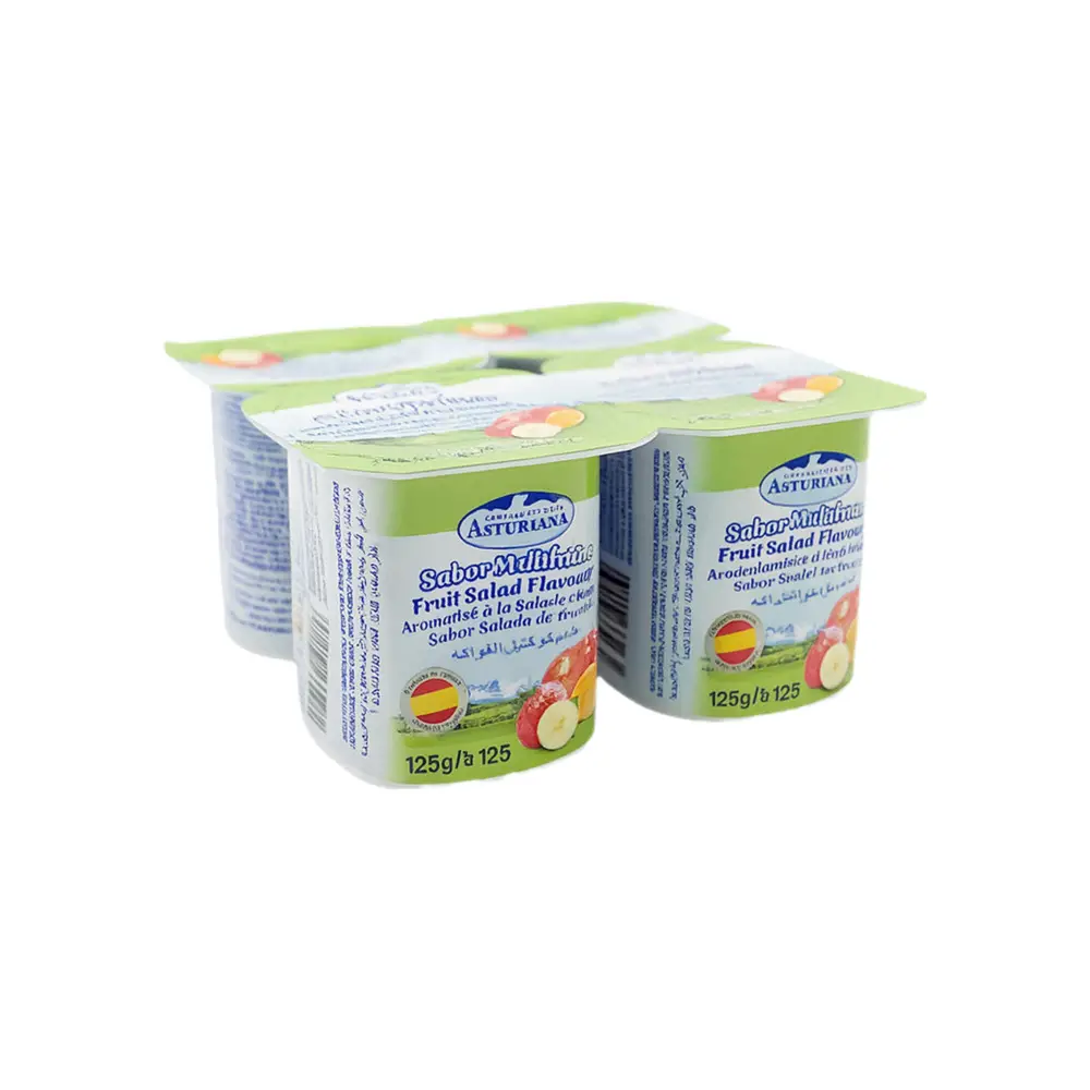 Yogur sabor multifruta Asturiana (4 x 125 g / 4.4 oz) — imagen 1