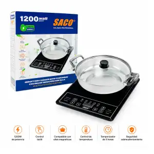 Hornilla de Inducción SACO 1200W miniatura 2