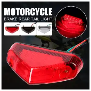 Luz trasera Universal para motocicleta, lámpara de 12V, luces de freno de Motor, luz de matrícula, piezas de equipos de Moto miniatura 4