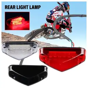 Luz trasera Universal para motocicleta, lámpara de 12V, luces de freno de Motor, luz de matrícula, piezas de equipos de Moto miniatura 2