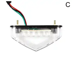 Luz trasera Universal para motocicleta, lámpara de 12V, luces de freno de Motor, luz de matrícula, piezas de equipos de Moto miniatura 7