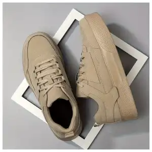 Zapatos De Skate Sólidos De Moda Para Hombres, Cómodos Y Antideslizantes, Zapatillas Casuales Con Cordones Para Actividades Al Aire Libre Para Hombres miniatura 7